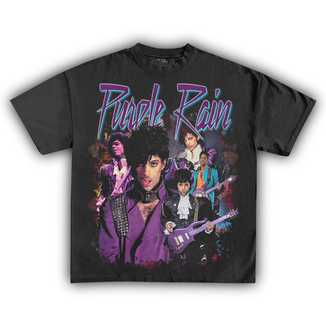 Prince Purple Rain Revolution Graphic T-Shirt Classic Crew Neck Tee