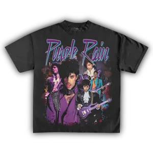 Prince Purple Rain Revolution Graphic T-Shirt Classic Crew Neck Tee