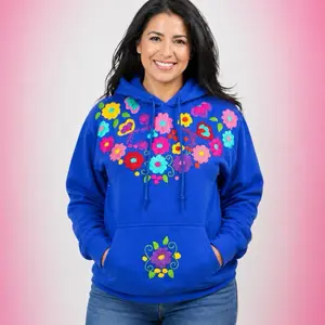 Sudaderas L $37 Artesanal Hoodie – Comfort Meets Color  Cozy, colorful, and one of a kind  This handmade hoodie features vibrant Mexican floral embroidery, crafted by skilled artisans