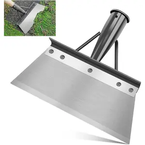 Cleaning Shovel, Stainless Steel Shovel Multi-Purpose Garden Cleaning Tool, 9-Inch Manganese Steel Dual-Purpose Shovel Head | Snow Removal, De-Icing And Weeding Tool | Yard, Farm And Garden Scraper (Without Handle)
