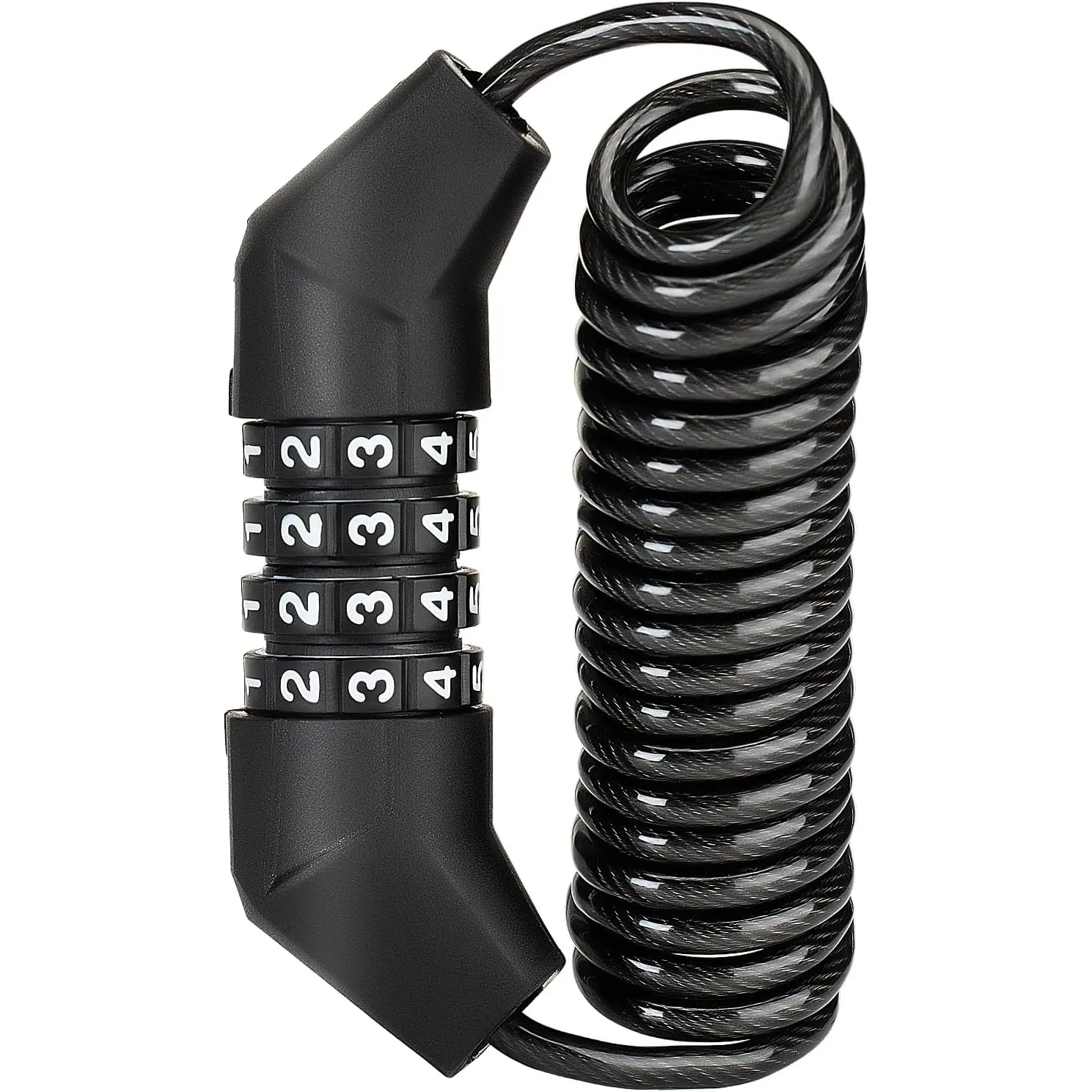 ROCKBROS Motorcycle Helmet Lock with Retractable 4-Digit Cable Lock for Bikes, Strollers, Luggage