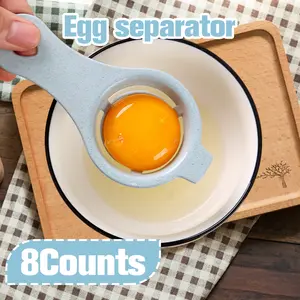 8 Counts Egg Yolk White Separator ,Lightweight Design,Baking Essential Tool,Washable Construction,Kitchen Gadget