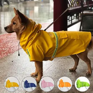 Reflective Strip Dog Raincoat, Waterproof Hooded Pet Raincoat, Breathable Pet Raincoat for Small Medium Large Dogs, Dog Clothing, Pet Supplies