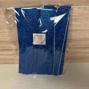 Pre-Cut Self Adhesive Glitter Foam Strips (25) Royal Blue