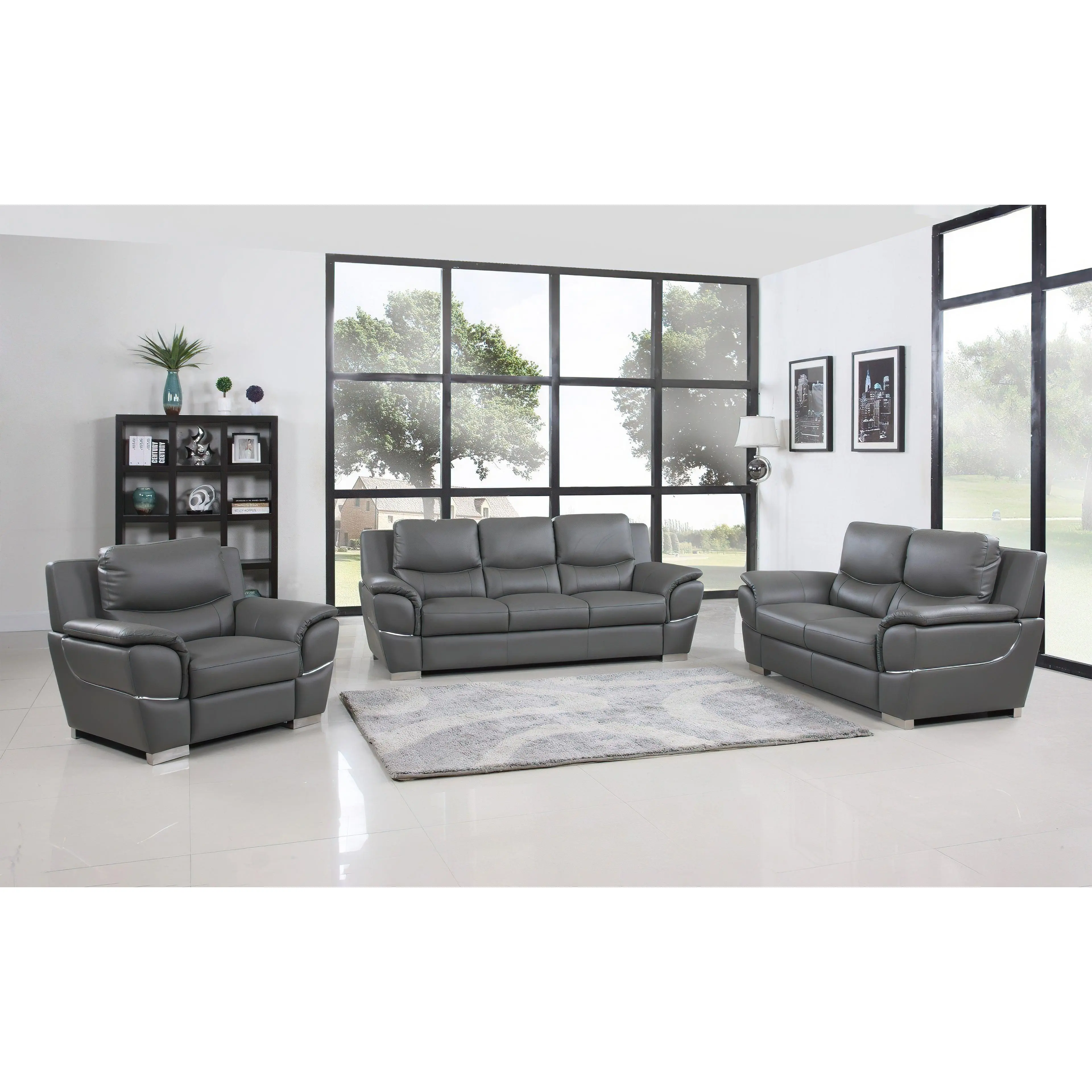 Alisona Leather  Sofa Set