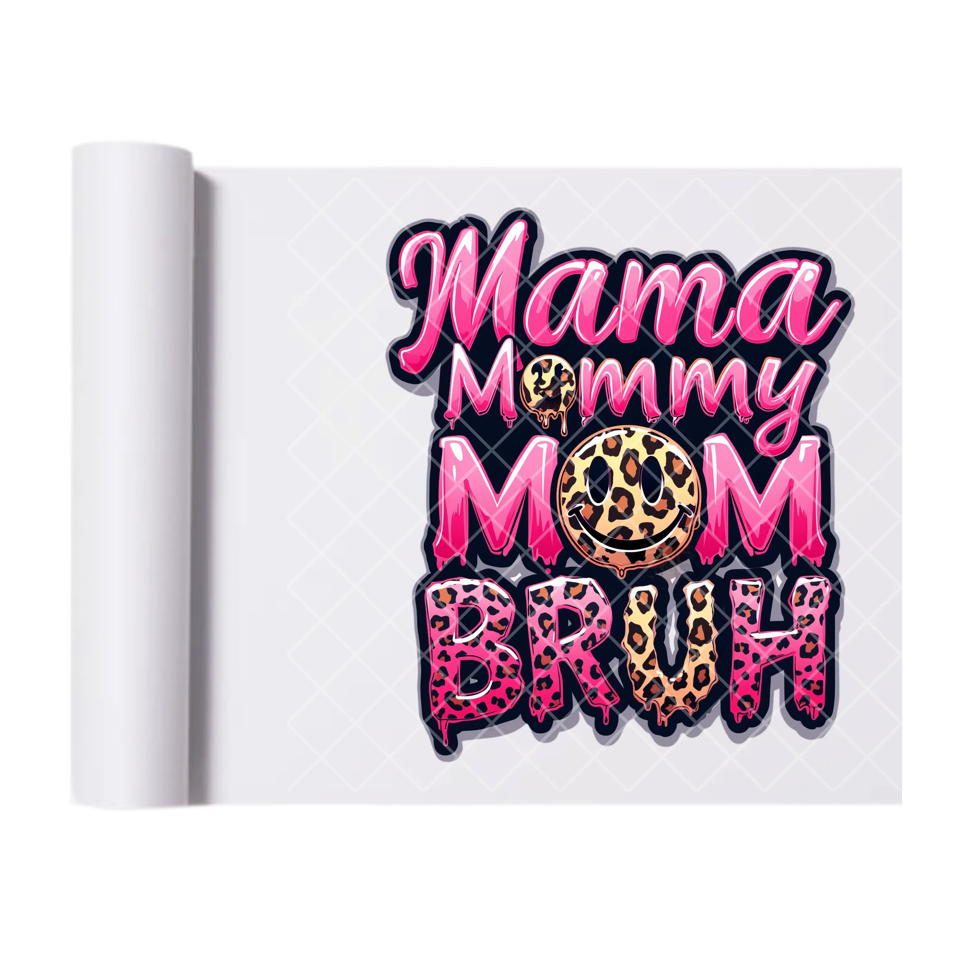 Pink Mama Mommy Mom - Direct Print Film Transfer for T-Shirts, Cotton, Polyester & Blends - High-Quality Print