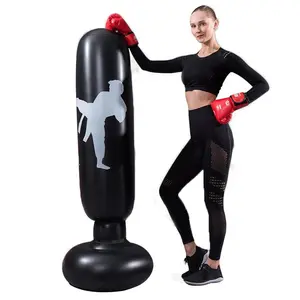 Adult Boxing Bag Kids Boxing Set, No Gloves Included, 63 Inch Inflatable Boxing Bag, Suitable for 5-12 Boys & Girls, Karate Taekwondo Gift, Inflatable Punching Bag