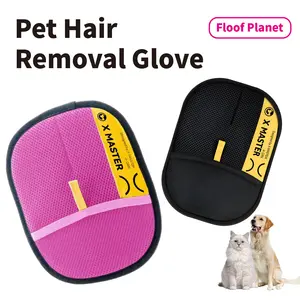 Original Pet Hair Electrostatic Removal Glove Reusable For Dog Cat Hair Removal On Furniture, Carpet, Car Seat, Couch, Clothing (No Battery Needed) Pink Black Shedding Grooming Kit 2026 Upgrade version