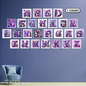 Letters 5D Diamond Arts Colorful Painting Kit without Frame, 1 Count Alphabet Diamond Arts Colorful Painting Kit, DIY Decorative Art Picture for Beginner, Handicraft Diamond Painting Kits