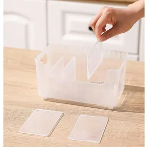 Kitchen Spice Bag Storage Box, Desktop Condiment Organizer Rack, Seasoning Sorting Container, Divided Compartments, 1 Pack, Ideal for Kitchen Organization