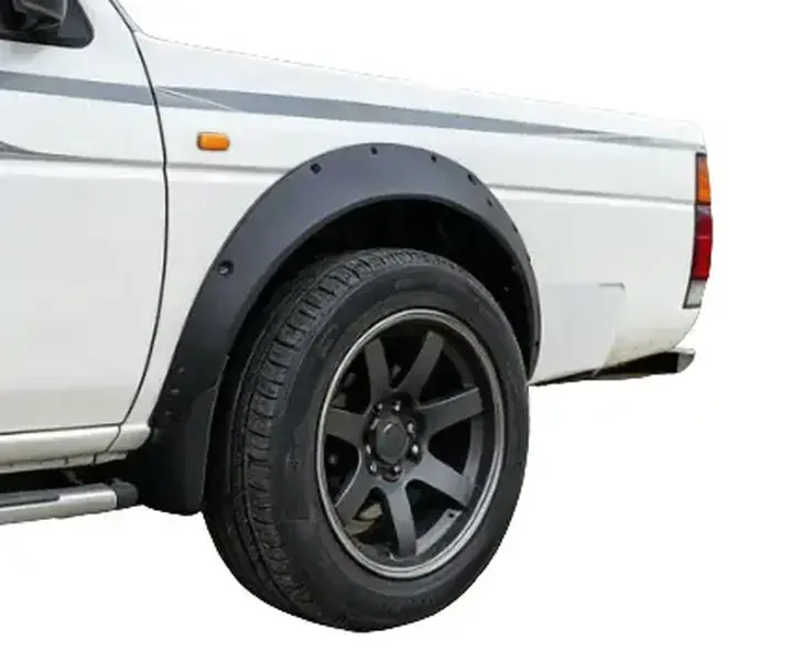4PCS Matte Black Universal Fender Flares Protector - Flexible Wide Body Wheel Arches, Heavy Duty Reusable Accessories for Pickup Trucks, Snow Chains, Paddle Tires