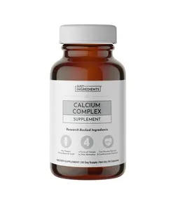 Just Ingredients Calcium Complex – 60‑Capsule Featuring Aquamin Red Algae, Calcium Citrate, Bisglycinate & Malate, Vitamin D3 (VegD3) & K2 (K2Vital), Vitamin C, Boron & L‑Lysine – Optimized Absorption & Bone Health