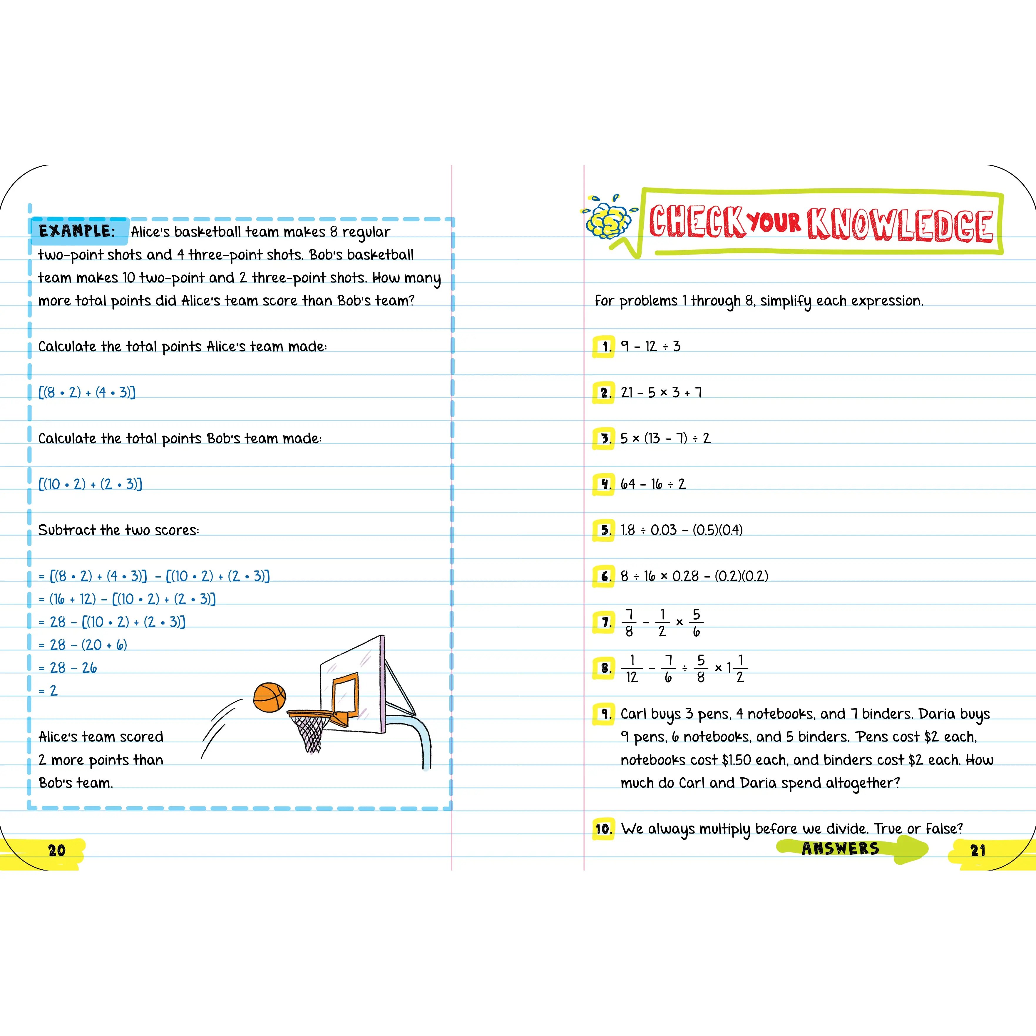 Everything You Need to Ace Pre-Algebra and Algebra 1 in One Big Fat Notebook