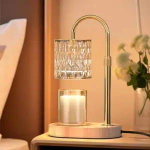 Wax Melt Candle Warmer Lamp with Height Adjustment, Aromatherapy Wax Lamp with Timer & Brightness Control, Modern Home Décor & Gift for Women adjustable light