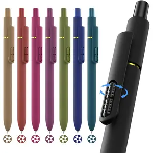 8Pcs Black Gel Pens - 0.7mm Medium Point Black Ink Pens | Smooth Writing - Quick Drying Retractable Pen for Men Women (Vintage - 8Pcs) memorialday