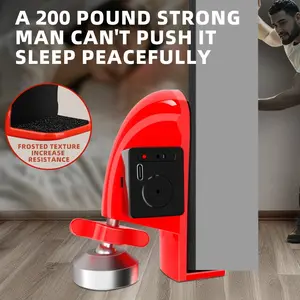 Door Stoppers Security - Portable Door Lock for Travel Anti Theft Door Blocker, Hotel Room Apartment Safety - No Drill Garage Door Brace Devices for Women, Children - Sleep with Peace of Mind