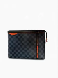 Pre-owned Louis Vuitton Damier Graphite coated canvas with leather trim Clutches & Wristlets Toiletry Pouch Black and grey checkerboard Good S018260401011, Travel Storage