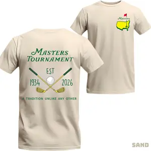 Masters Tournament 2026 T-Shirt - A Tradition Unlike Any Other Graphic Tee - Vintage Augusta Golf Clubs Style - Unisex Casual Graphic Shirt