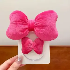 V1 V2 V3 LABUBU rose-pink bow tie adorable clothing set 16 - 17cm keychain applicable[Only clothes, no dolls] labu  bu  charm sale