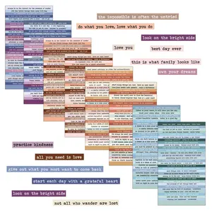 8 Sheets Colorful Inspirational Quotes Stickers, Vintage Scrapbooking Motivational Stickers for Journaling and Planners, Small Conversation Stickers, Phrase Word Stickers for Junk Journal Planners, Collage & DIY Art Crafts, Sticker Packs