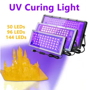 3D Printer UV Resin Curing Light with 50/96/144 LEDs,Solidify Photosensitive Resin,DIY Curing Enclosure,5V input, 1.5M USB Power cord.