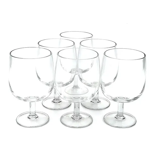 Say goodbye to fragile glassware! Set of 6 Stackable 12oz Acrylic Goblets, 5.5"H x 3"D, Unbreakable BPA-Free Shatterproof Tumblers, perfect for all your indoor and outdoor occasions.
