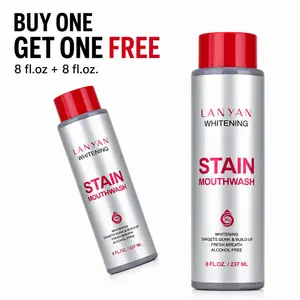 [Buy 1 get 1] Anti-Stain Whitening Mouthwash, Alcohol-Free, Freshens Breath, Deep Clean,Ocean Mint Flavor, 8 fl.oz+ 8 fl.oz