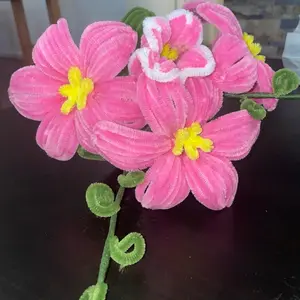 Pipe cleaner lily bouquet Household