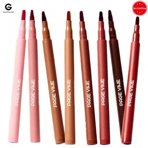 Page Vine Waterproof & Non-Transferable Cherry Contour Lip Liner - Bestselling Velvet Formula for Daily Makeup & All Occasions - Long Lasting 12-Hour Kiss-Proof Lip Stain & Liner in Baby Pink Shade brown lip liner