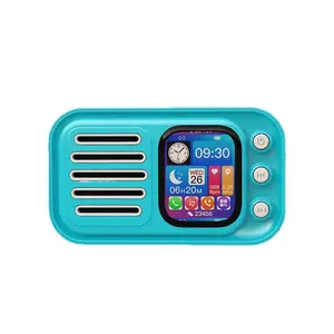 Multifunctional lyrics display alarm clock, rechargeable wireless speaker, portable touch screen mini smart speaker