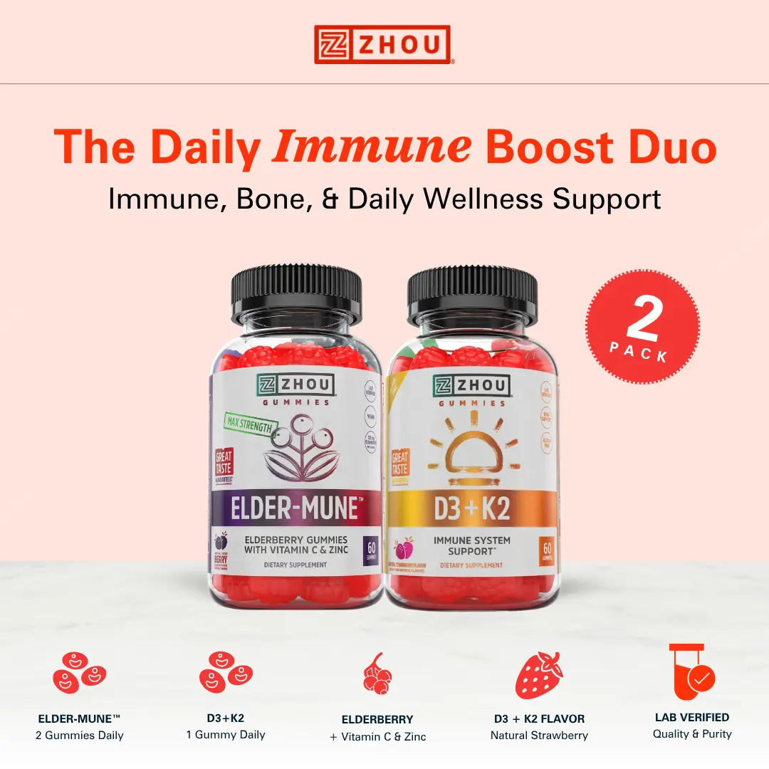 The Daily Immune Boost Duo - Elder-Mune Elderberry Gummies & Vitamin D3 + K2 Gummies