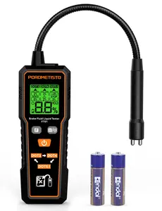 POROMETISTO FT01 Digital Brake Fluid Liquid Tester - 1.4" LCD Display, Flexible Probe, Buzzer Reminder, Flashlight, for DOT3 DOT4 DOT5.1 Car Brake Oil Measurement Diagnostic Tool