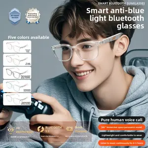 Yance Smart Bluetooth AI Glasses with Headphones for Music Calls Anti-Blue Light Audio Wearable UV Protection 5 Colors Available