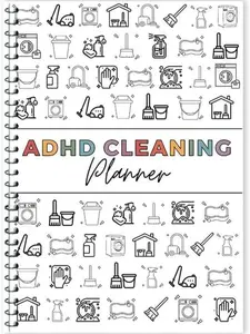 ADHD Cleaning Planner for Adults – Home Cleaning Schedule Book with Daily/Weekly/Monthly Checklists, Chore & Task Routine Tracker, Declutter & Home Organization Notebook(1pc)