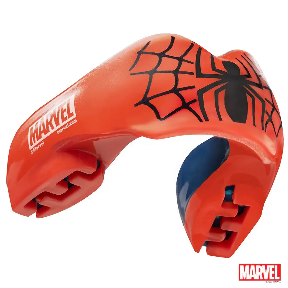 SAFEJAWZ Sports MARVEL ORTHO Mouthguard for Braces Protective Mouth Guard with Case for Boxing, Basketball, Lacrosse, Football, MMA, Martial Arts, Hockey and All Contact Sports - SPIDER-MAN, Unisex