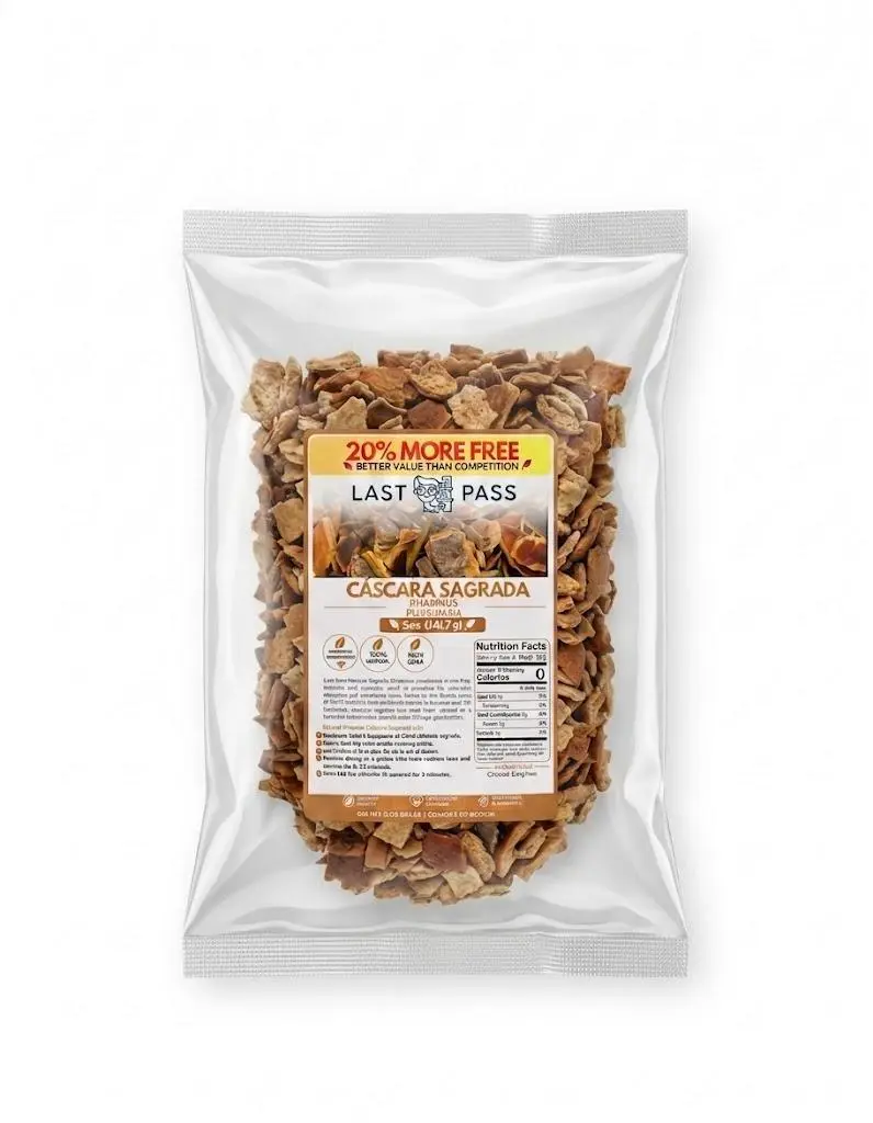 Last Pass Cascara Sagrada Loose Leaf Herbal Tea - 5oz Natural, Non-GMO Bark Infusion with Distinct Flavor Beverage