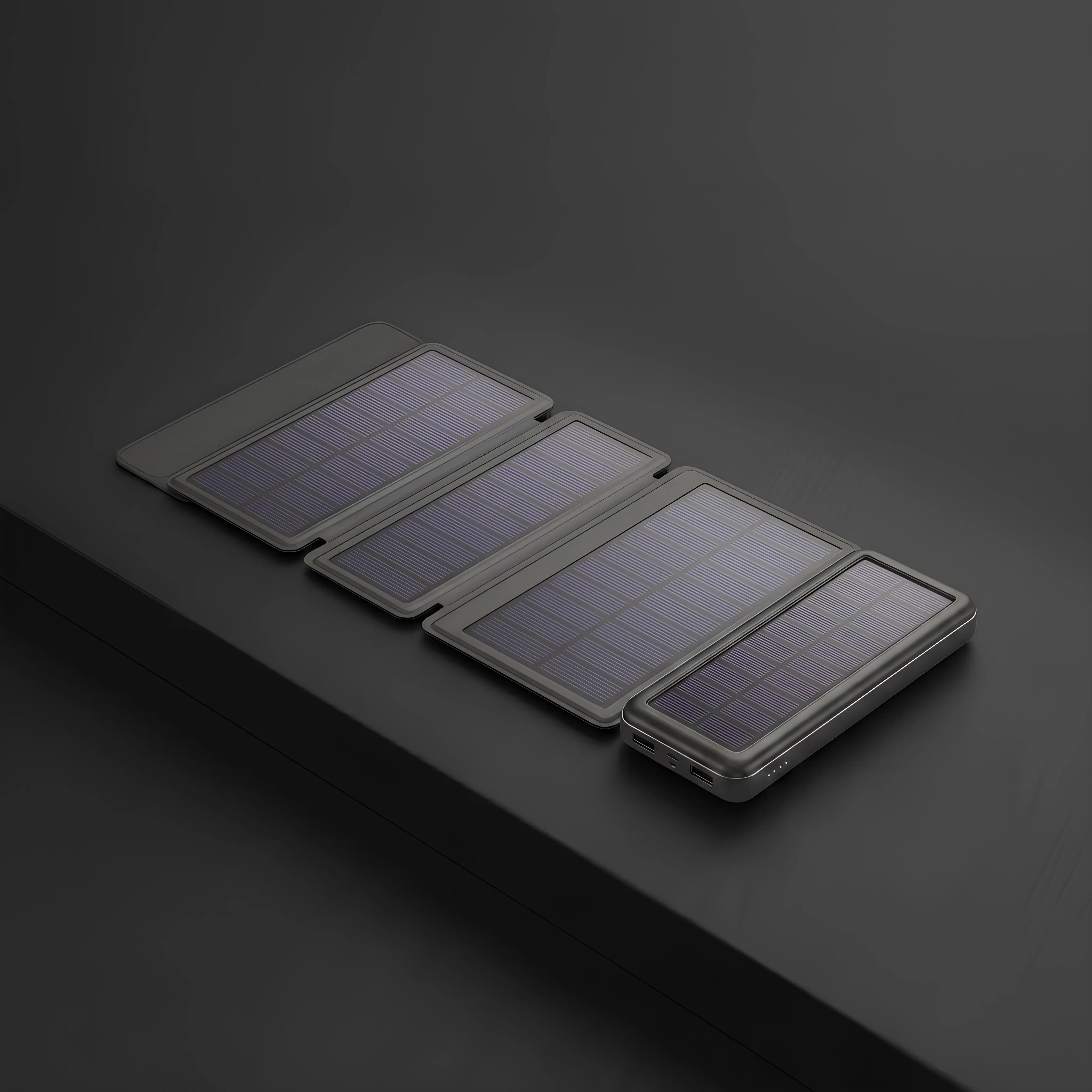 NOLANUS 16000mAh Compact Solar Power Bank - Ultra Slim Portable Charger with 4 Foldable Solar Panels, Dual USB Output, Type-C & Micro-USB Input, Built-in Flashlight, Auto Smart PD for Camping, Emergencies, Mobile Phone & Devices Accessories Protection