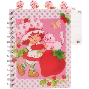Strawberry Shortcake Tab Journal Notebook, Spiral Bound, 96 Lined Pages, 8 x 7 inches, Pink
