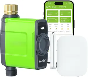 Rain Point WiFi Water Timer for Garden Hose, Smart Sprinkler Timer with WiFi Antenna Gateway, Automatic Irrigation Controller, APP Remote Control, Weather-Based Smart Watering, for Lawn, Garden