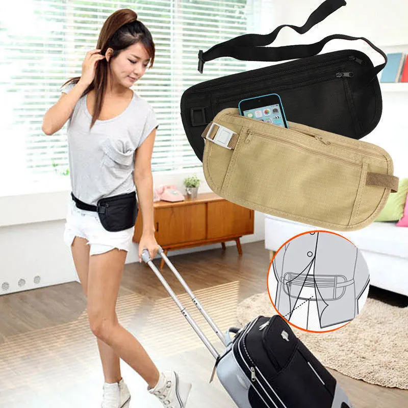 Travel Money beg – Hidden Waist Pouch for Passport, ID, and Cash | Secure RFID.