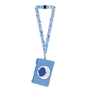 Care Bears Breakaway Lanyard Grumpy Bear Zipper Plush Pouch ID Holder Keychain