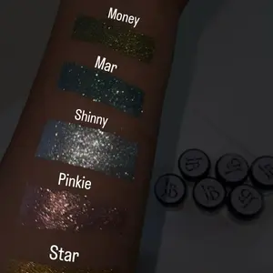 Jenley Beauty Cosmetic Pigments - Eyeshadow in Shiny, Pinkie, Star, Mar, and Money Shades - Makeup
