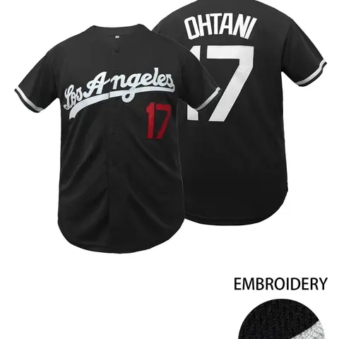 Men's Letter & Figure Embroidered Baseball Jersey, Casual Loose Short Sleeve V Neck Baseball Top for Fall & Winter, Men's Sportswear for Training & Competition