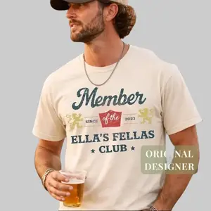 Ellas Fellas Club T-Shirt, Western Country Concert Graphic Shirt, Vintage Rodeo Music Fan Tee, Unisex Oversized Casual Apparel, Gift For Her Him