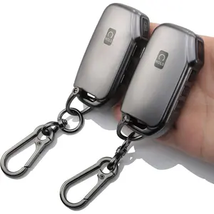 2-Pack for Kia Key Fob Cover, Keychain, 5-Button TPU Case Accessories, Compatible with Sportage K5 Telluride Cadenza Seltos Stinger Forte NIRO EV6 Sorento Soul