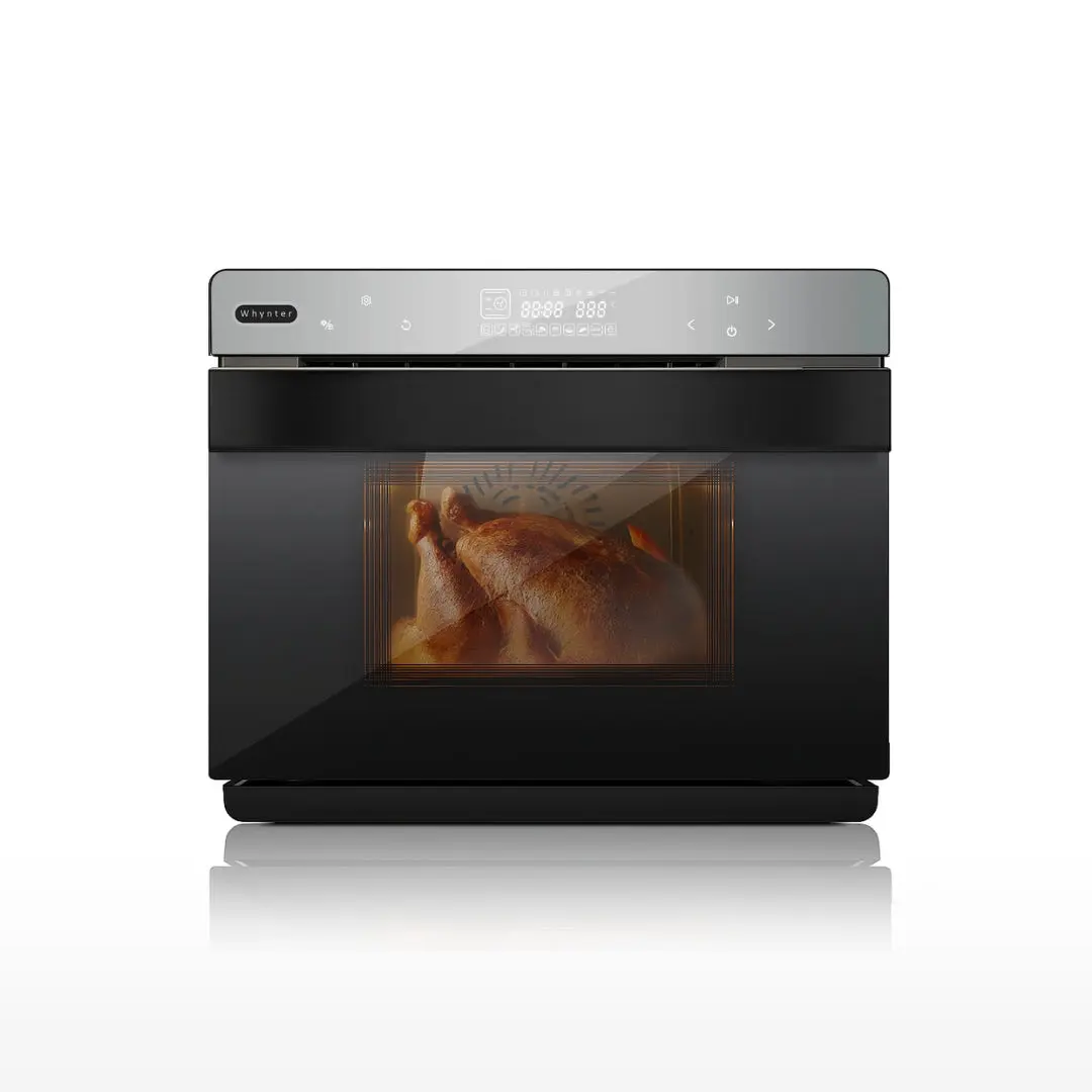 Whynter 40-Quart Intelligent Multifunction Convection Countertop Oven - Air Fryer, Steam Cook, Baking Capability, Stainless Steel Build, Rack, Tempered Glass, Touchscreen for Meal Preps | TSO-488GB