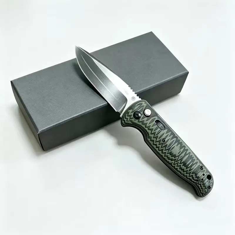 Outdoor Folding Knife 4300BK with CPM154 High Hardness Blade & G10 Handle, Durable EDC Items and Practical Tools and Gadgets for Camping, Knives