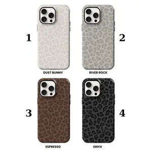 Aesthetic Cheetah Leopard Print Phone Case for iPhone 11 12 13 14 15 16 17 XR XS Pro Max Mini SE, Cute Retro Animal Pattern Design Shockproof Anti-Scratch Protective Cover for Women Girls