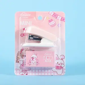 Mini Stapler Set, Small Portable Stapler with Staples, Student Use, Cartoon Design, Cute Stationery, Ideal for School Supplies, Office Accessories