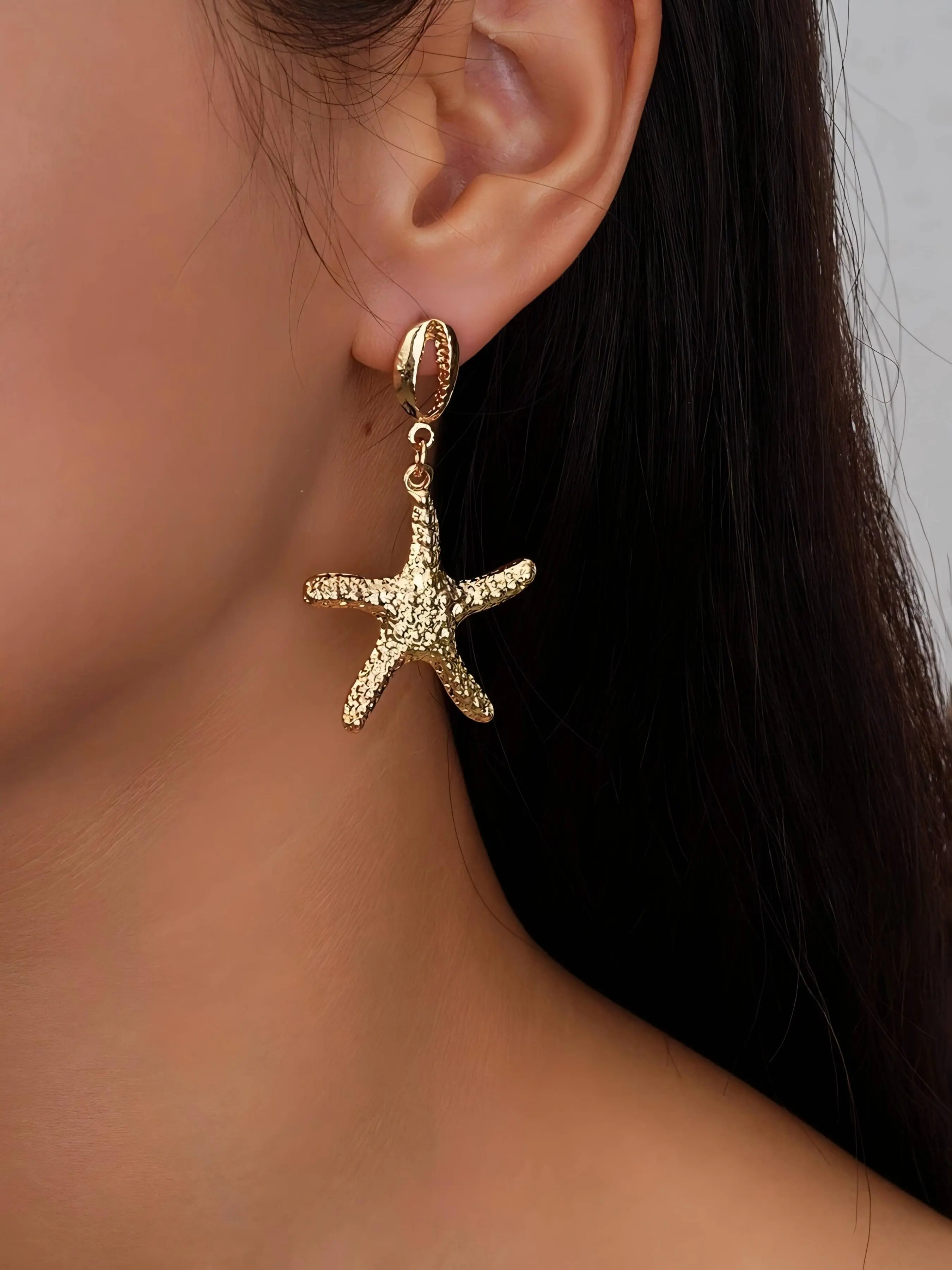 Starfish Design Dangle Earrings, Ocean Vibes Dangles, Fashionable Jewelry for Women & Girls, Trendy All-match & Exquisite Jewelry for Birthday Gift, High Quality Earrings, Dangling Earrings